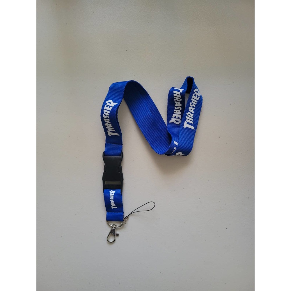 Awesome Clothing Brand Car Keys Holder Thrasher One Size Blue Lanyard & Clip